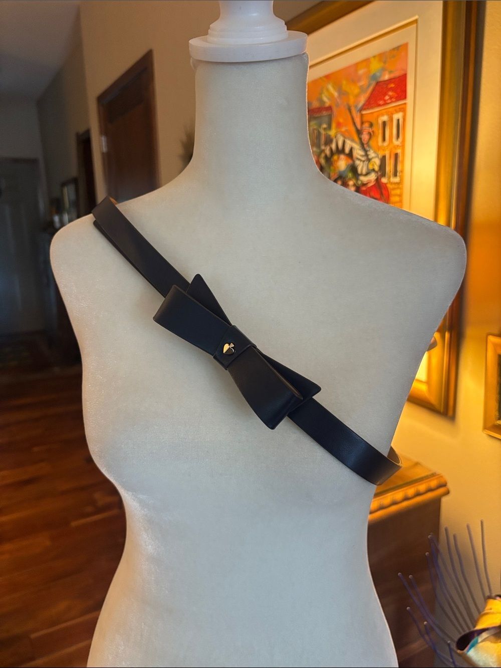 NEW. kate spade NY Navy Bow Belt - XL